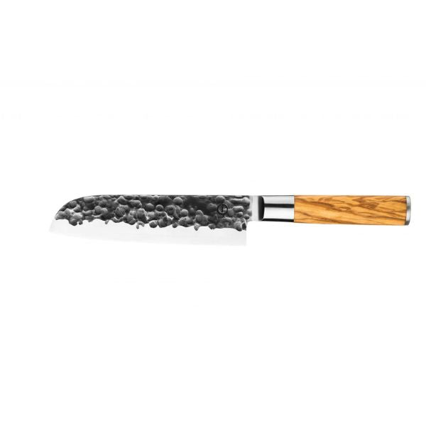 Produktbillede af Santokukniv 18 Smedet Oliven Sdv 18cm på tilbud i brug