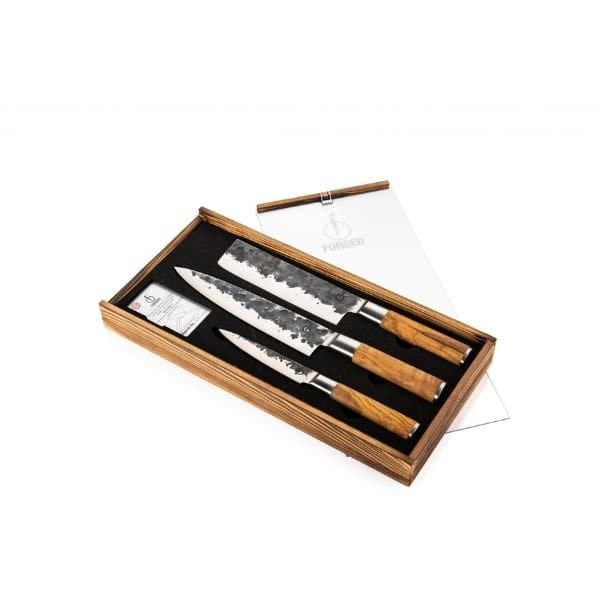 Knive 3-del Smedet Oliven Sdv 20/18/13cm ❤ Kæmpe udvalg i STYLE DE VIE ❤ Billig fragt og hurtig levering 2 - 5 hverdage - Varenummer: BAR-689293 / Ean: '8718719305287 på lager - Udsalg på Køkken Køkkenartikler Køkkenknive Spar op til 54% - Over 400 kendte brands på udsalg