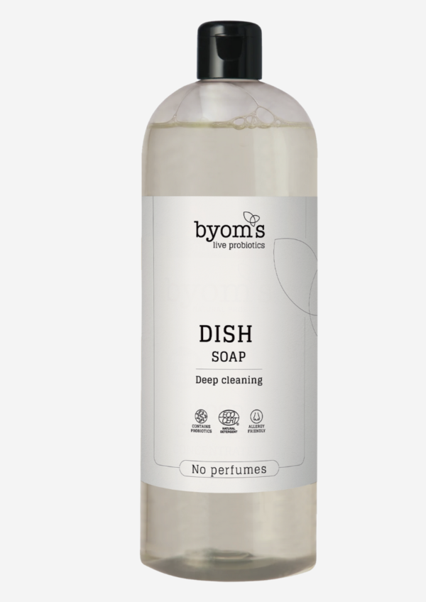 Detaljeret produktbillede af Byoms PROBIOTIC DISH SOAP ECOCERT No perfumes 1000 ML. på tilbud