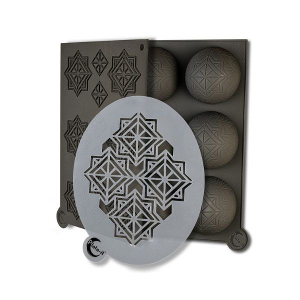 Produktbillede af Silikoneforme Infinty Plate-it Sæt 3 Sdv 24x16/24x16/ø19cm på tilbud i brug