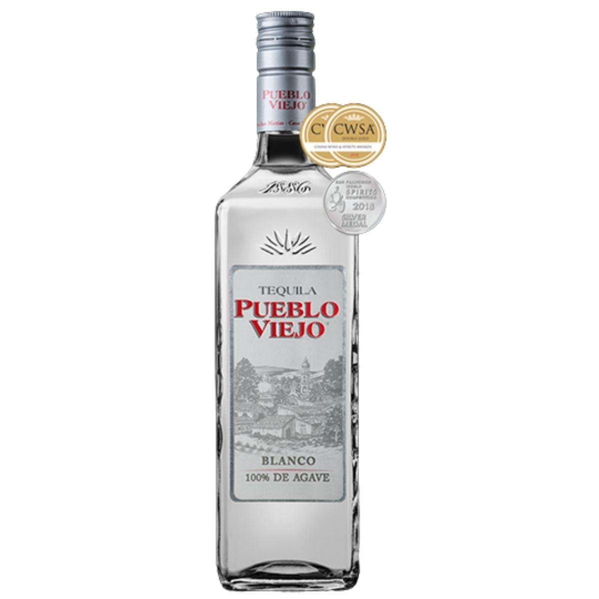 Produktbillede af Pueblo Viejo Tequila Blanco Fl 70 på tilbud i premium kvalitet