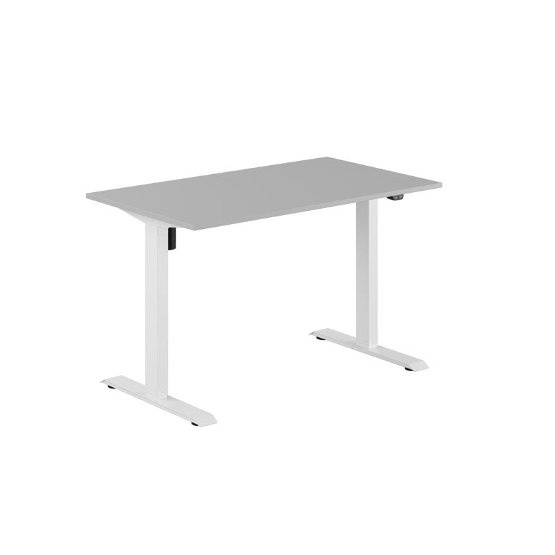 Produktbillede af EASY Hæve/Sænkebord m/1 motor 120x70cm Grå-hvid på tilbud