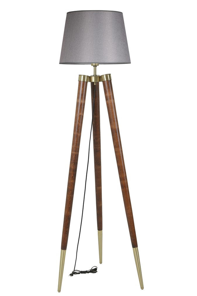 LUMI gulvlampe grå stof