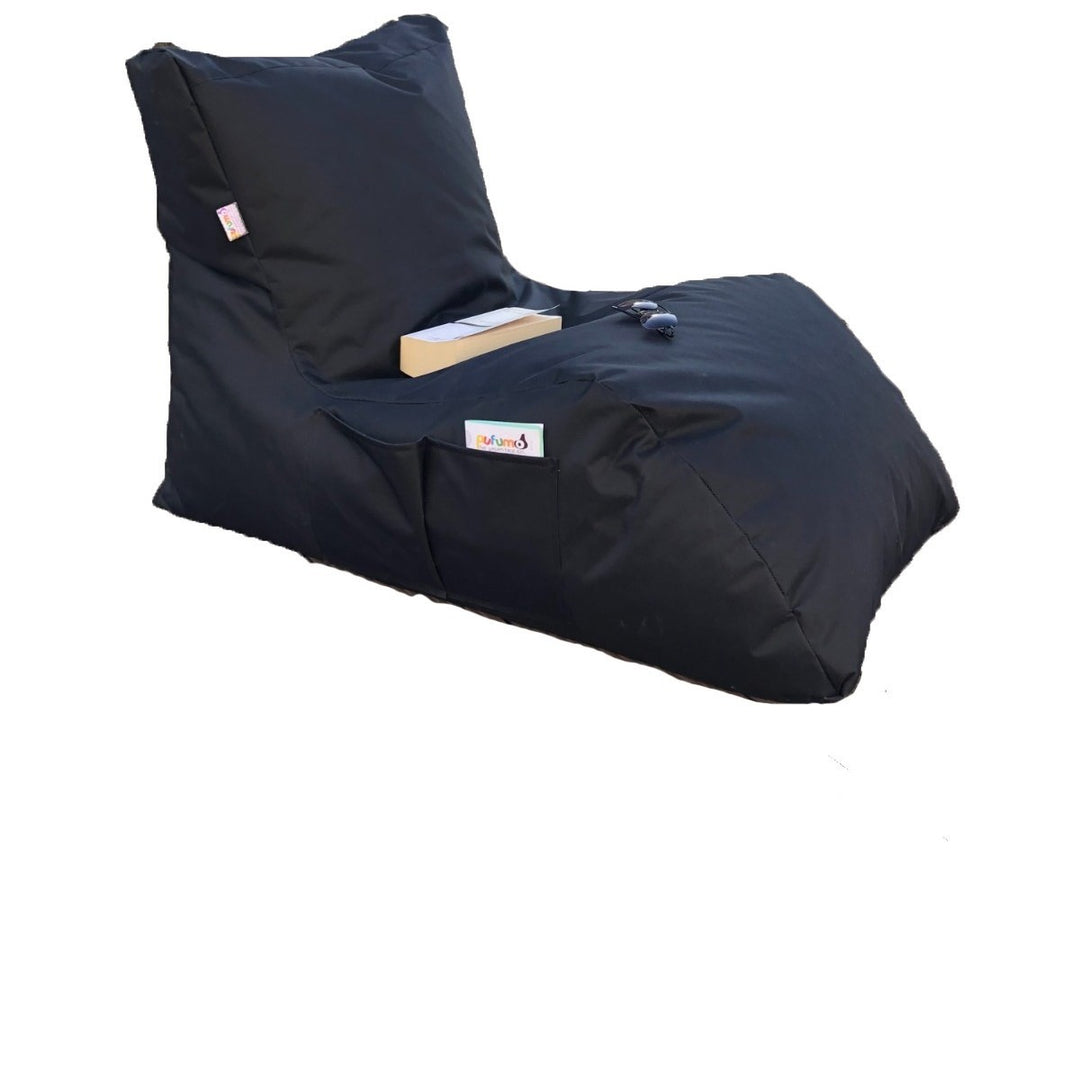 NORDVÄRK Daybed udendørs sækkestol sort polyester