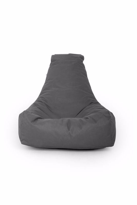 NORDVÄRK Stor udendørs sækkestol grå polyester