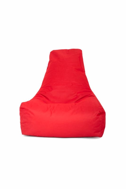 NORDVÄRK Stor udendørs sækkestol rød polyester