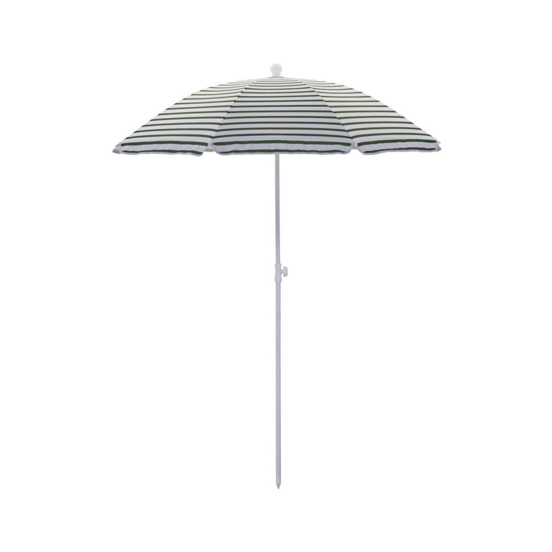 HouDoctor - Strand/Haveparasol, Oktogon, Grøn/Hvid Ø180 cm ❤ Stort online udvalg i HouDoctor ❤ Billig fragt og hurtig levering 2 - 5 hverdage ❤ Varenummer: BGH-44134376177916 / Ean: &