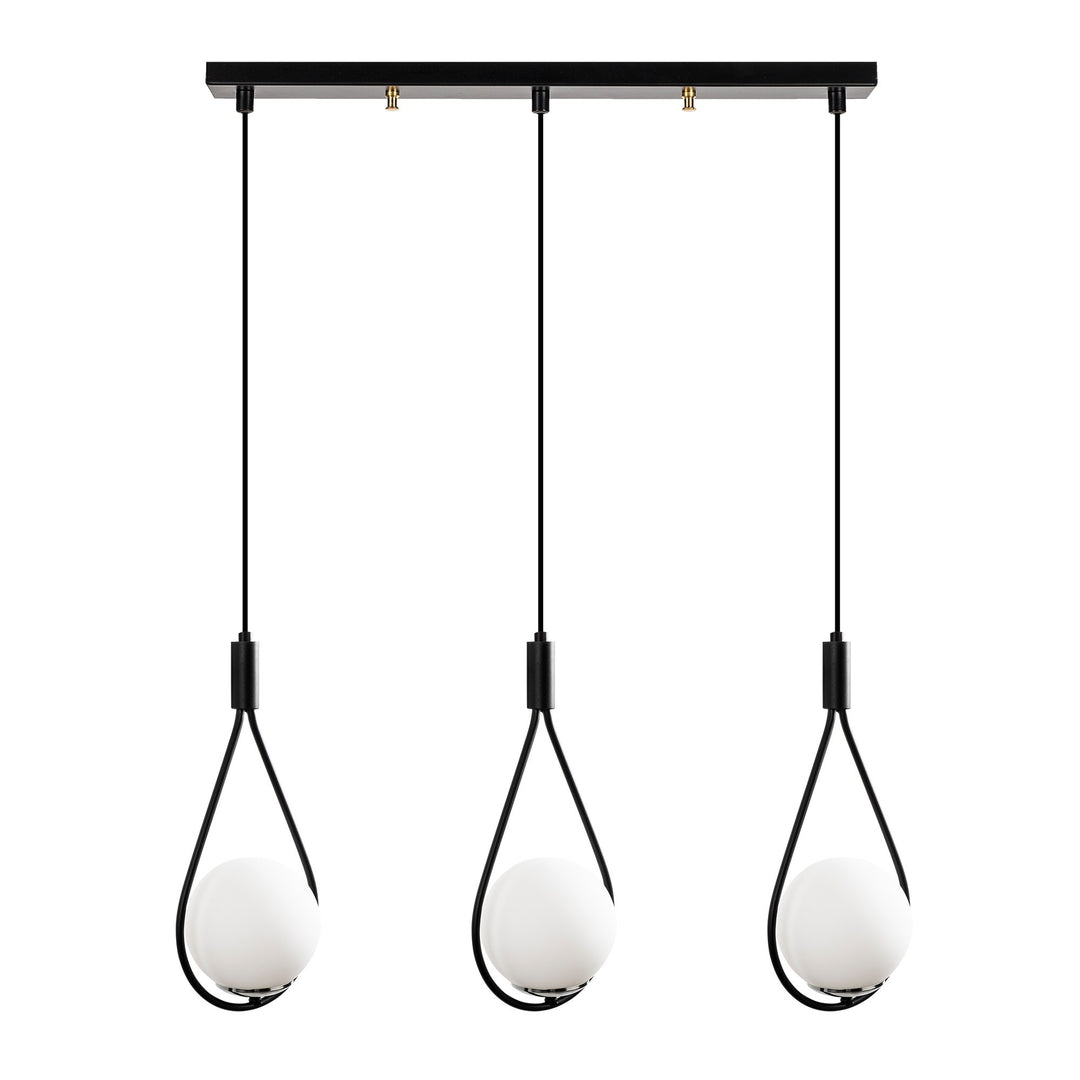 LUMI loftlampe glas og sort jern