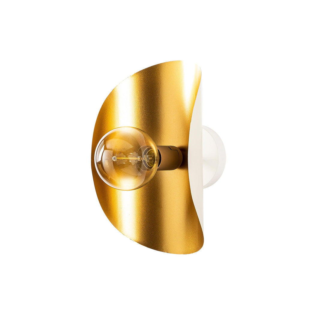LUMI væglampe guld og hvid jern