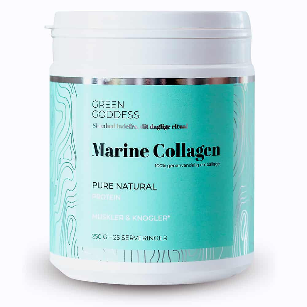 Detaljeret produktbillede af Green Goddess Marine Collagen Pure Natural 250g på tilbud