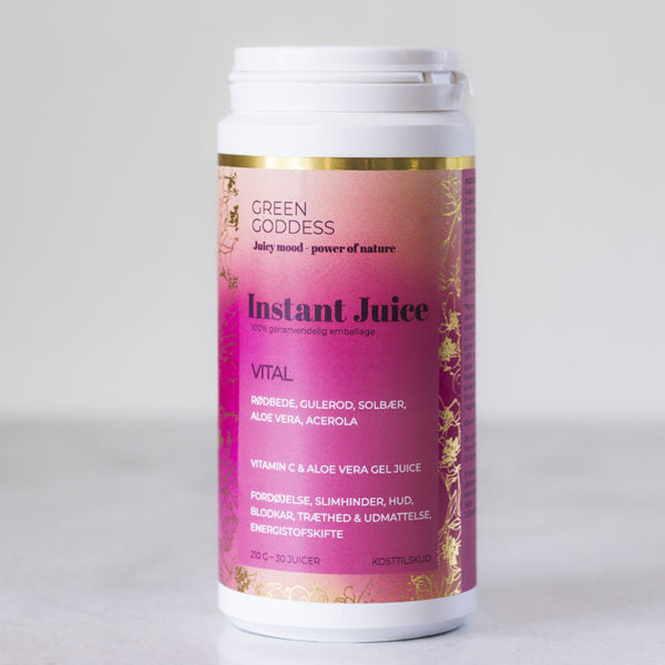 Detaljeret produktbillede af Green Goddess VITAL Instant Juice 210 g på tilbud