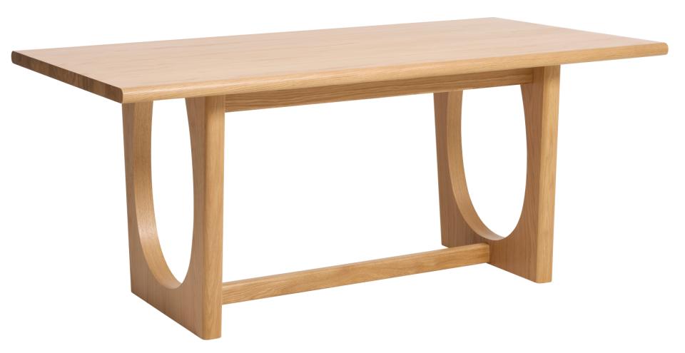 UNIQUE FURNITURE Flow spisebord m. udtræk natur egetræsfinér 95x180