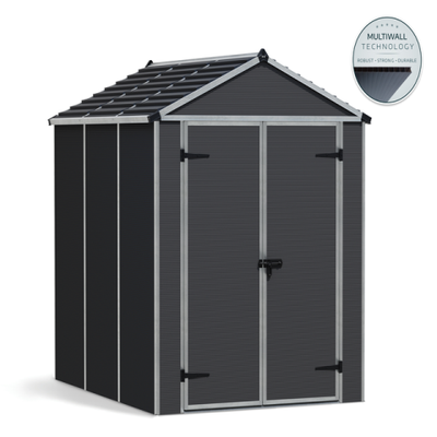 Palram - Canopia skur Rubicon 4,2 m2. mørkegrå ❤ Stort online udvalg i Canopia ❤ Billig fragt og hurtig levering 2 - 5 hverdage ❤ Varenummer: BGH-46689386561866 / Ean: '7290108603408 på lager - Udsalg på Best selling products Spar op til 59% - Over 454 kendte brands på udsalg