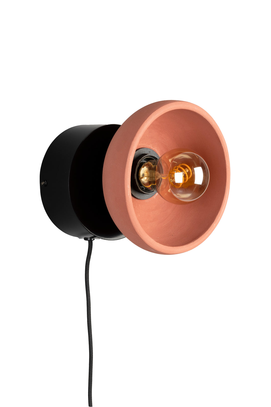 DUTCHBONE Zahra væglampe terra terracotta og sort metal
