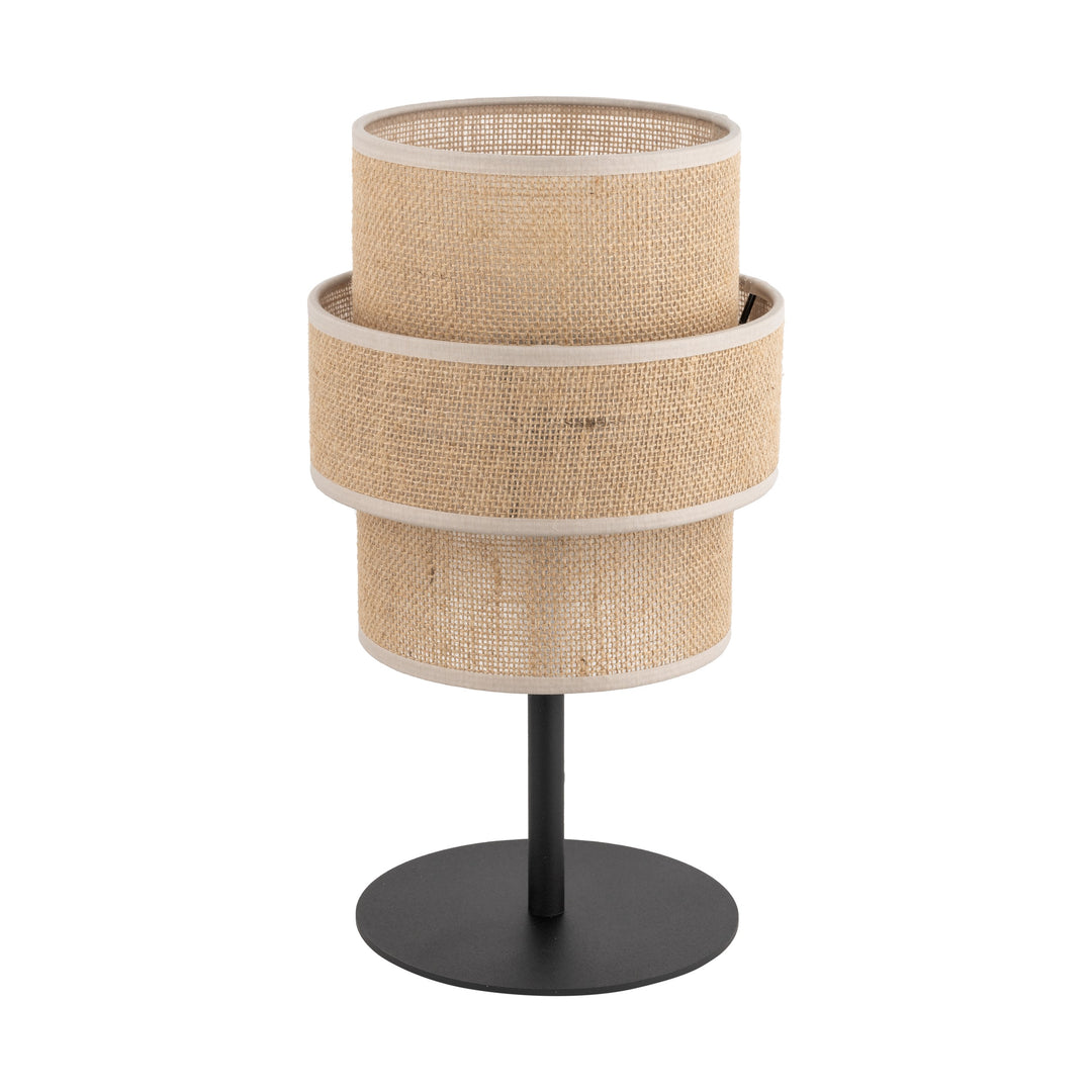 TK Calisto bordlampe natur jute og sort metal