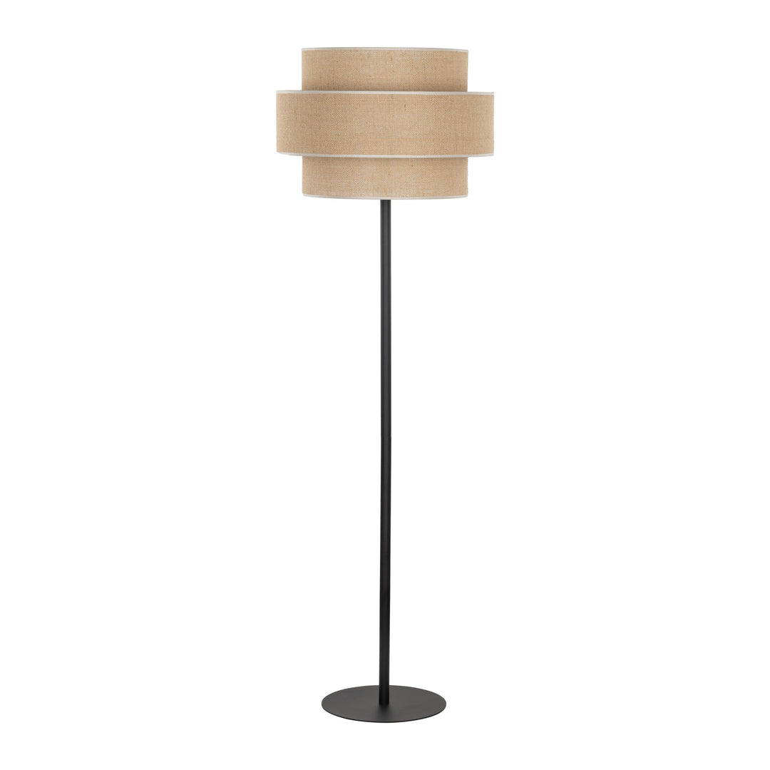 TK Calisto gulvlampe natur jute og sort metal