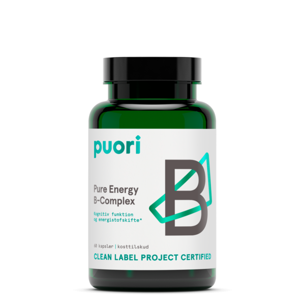 Detaljeret produktbillede af Puori Pure Energy B-Complex 60 kaps. på tilbud