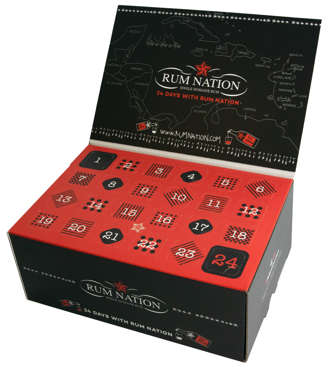 Julekalender, Rum Nation 24stk. ❤ Kæmpe udvalg i BARLIFE ❤ Billig fragt og hurtig levering 2 - 5 hverdage - Varenummer: BAR-706425 / Ean: '5714772001244 på lager - Udsalg på Drikkevarer Spiritus Spar op til 61% - Over 324 kendte brands på udsalg