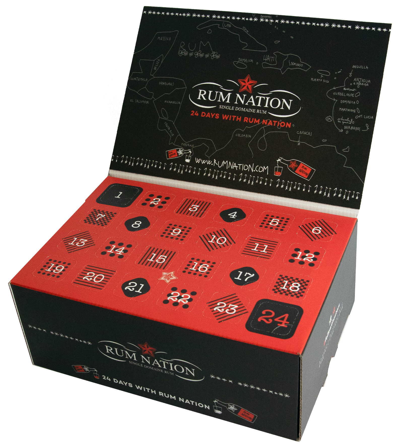 Julekalender, Rum Nation 24stk. ❤ Kæmpe udvalg i BARLIFE ❤ Billig fragt og hurtig levering 2 - 5 hverdage - Varenummer: BAR-706425 / Ean: '5714772001244 på lager - Udsalg på Drikkevarer Spiritus Spar op til 61% - Over 324 kendte brands på udsalg