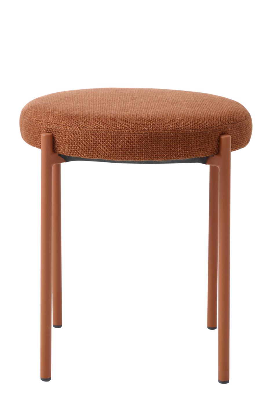 Pelican skammel rund rust polyester og rust stål