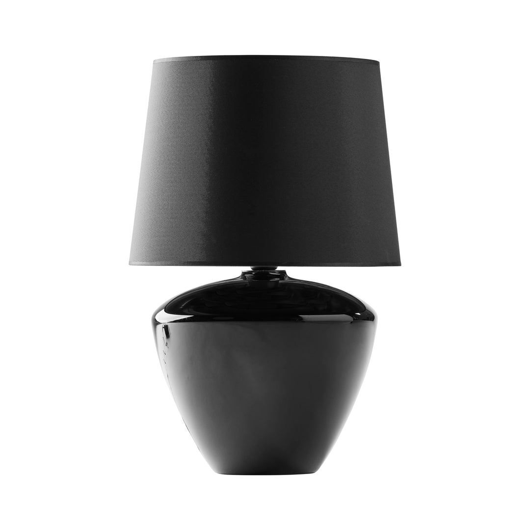 TK Fiord bordlampe sort stof glas og metal