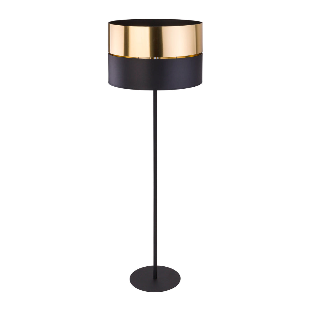TK Hilton gulvlampe guld metal og sort stof