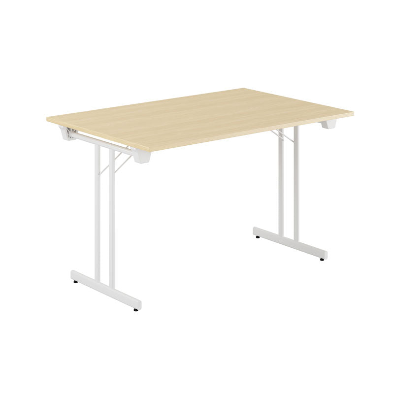 Produktbillede af Dinner Style 120x80cm Sammenklappeligt bord Birk-hvid på tilbud