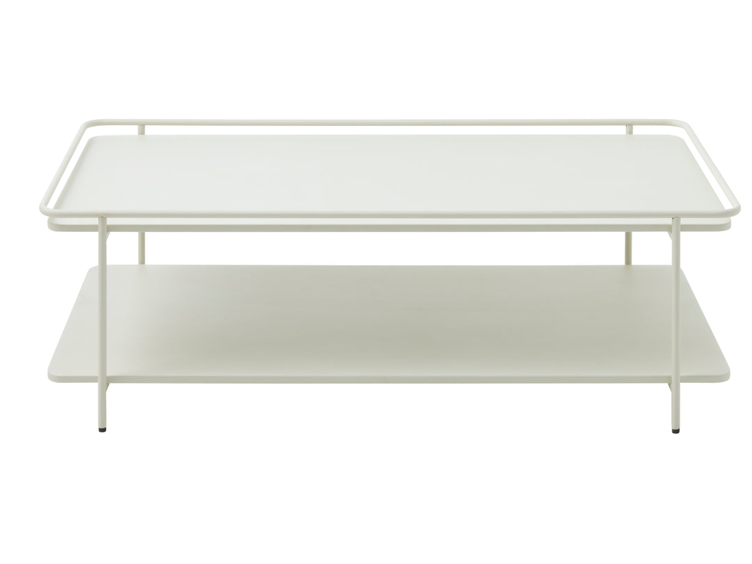 Yuba sofabord m. 1 hylde rektangulær hør metal 55x110