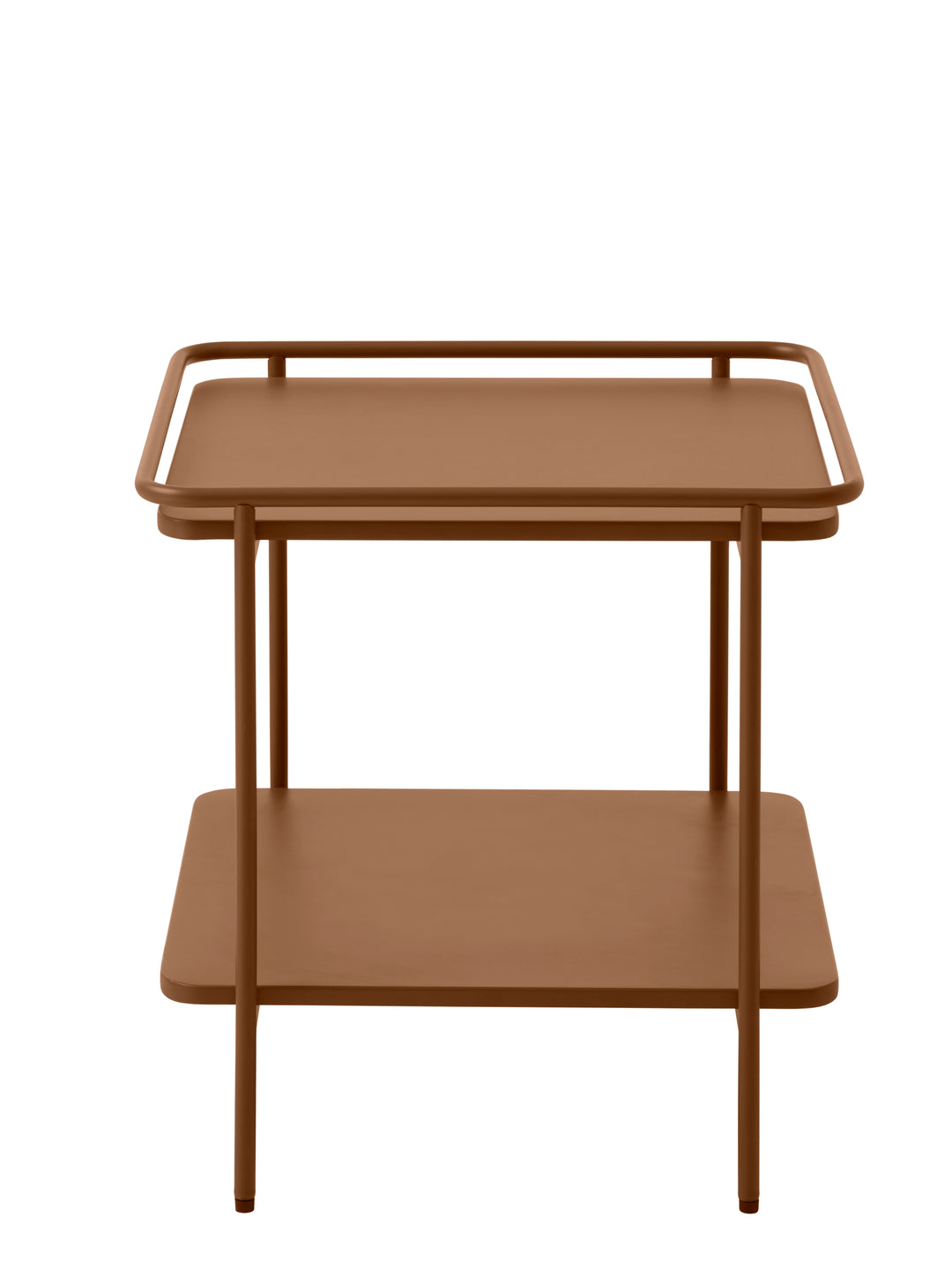 Yuba sidebord m. 1 hylde kvadratisk terracotta metal 45x45