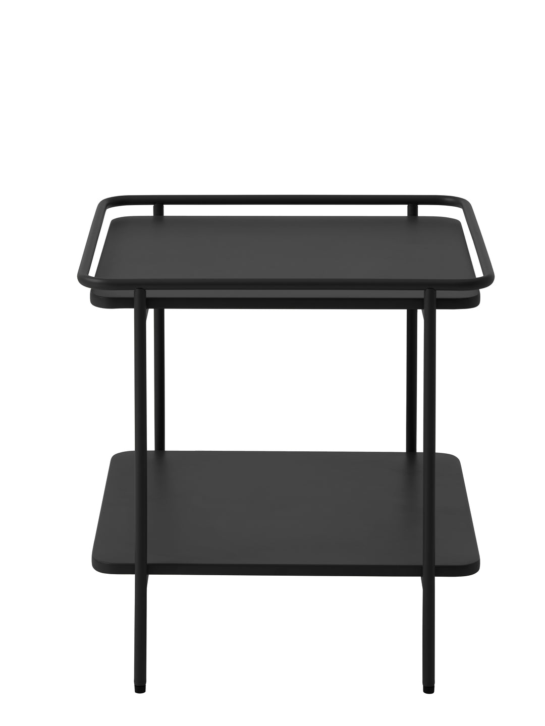 Yuba sidebord m. 1 hylde kvadratisk sort metal 45x45