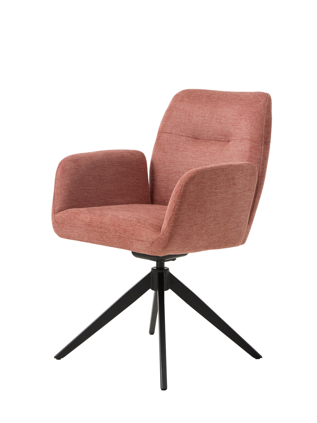 Roxana Select drejestol m. armlæn rose polyester og sort stål