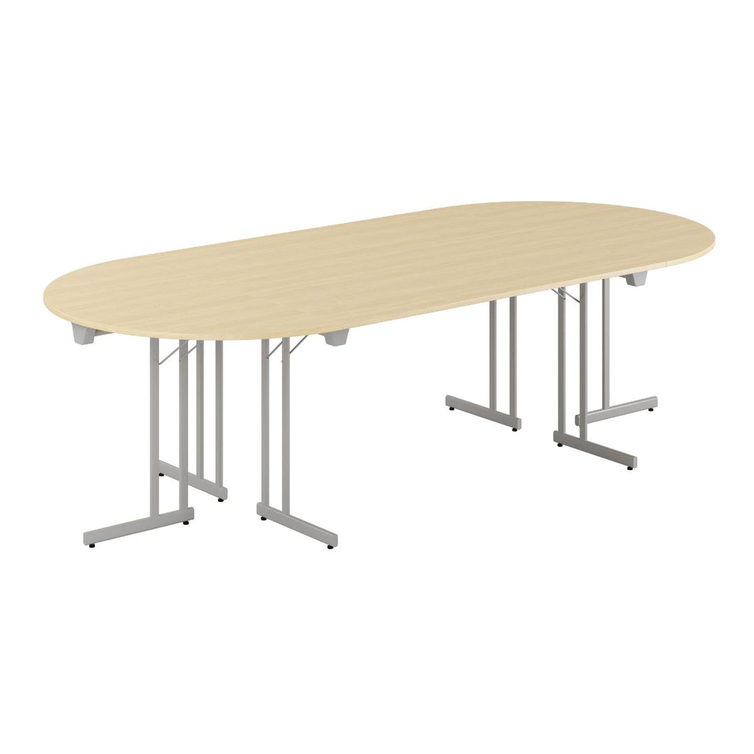 Produktbillede af Konferencebord 260x120cm Sammenklappeligt bord Birk-grå på tilbud