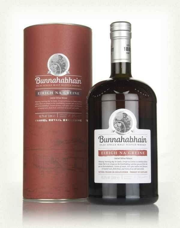 Bunnahabhain Eirigh Na Greine Islay Single Malt* 1 Ltr ❤ Kæmpe udvalg i BUNNAHABHA ❤ Billig fragt og hurtig levering 2 - 5 hverdage - Varenummer: BAR-15191 / Ean: '5060088791158 på lager - Udsalg på Drikkevarer Spiritus Whiskey Spar op til 65% - Over 785 kendte brands på udsalg