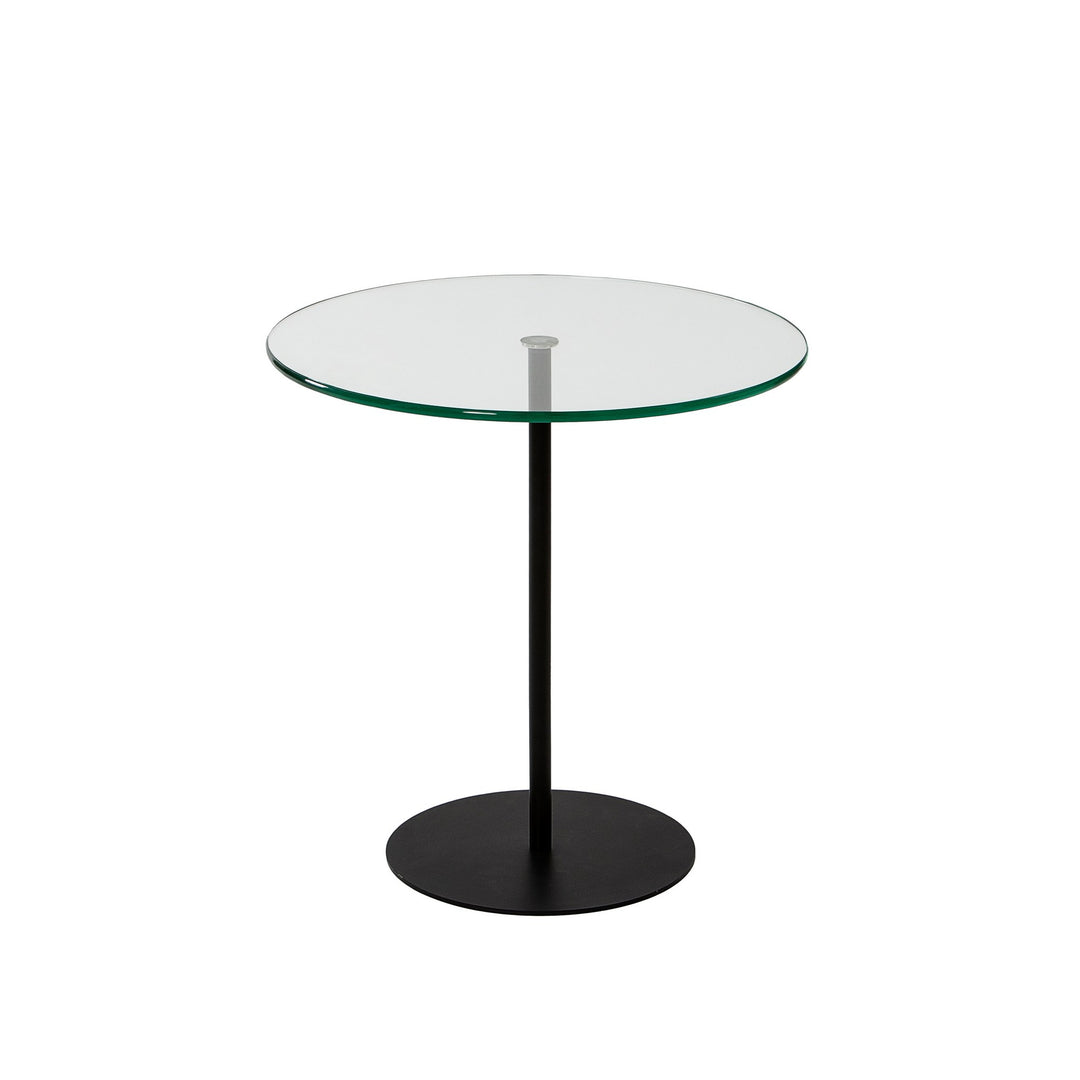 NORDVÄRK Chill sidebord rund glas og sort metal Ø50