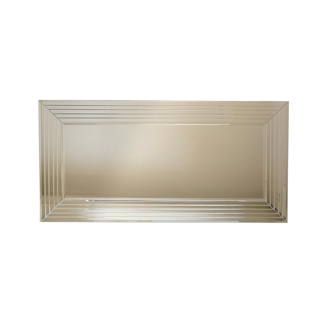 NORDVÄRK A305 vægspejl rektangulær spejlglas og sølv MDF 65x130