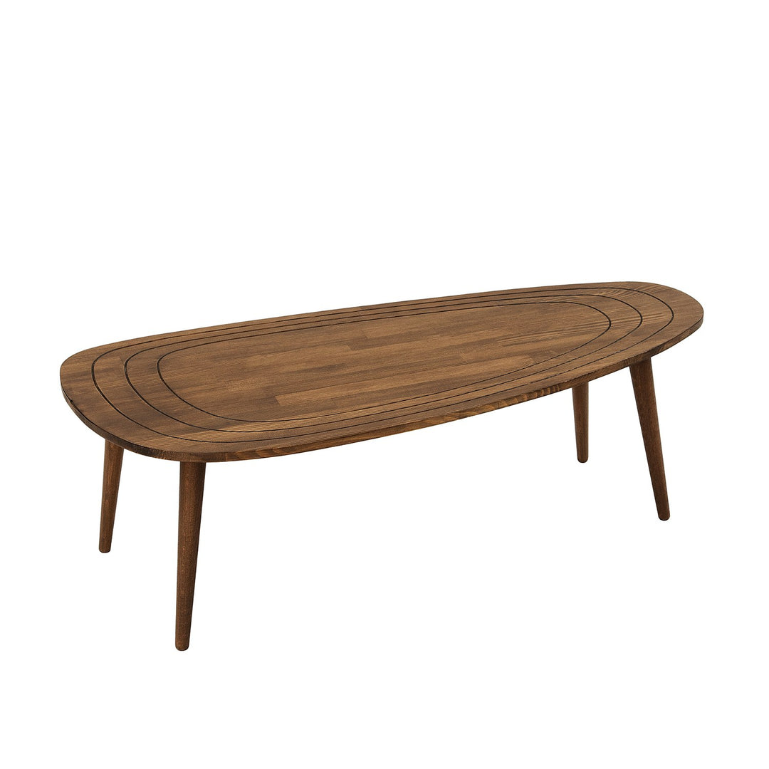 NORDVÄRK Sweet sofabord dråbeformet valnøddefarvet træ 115x50