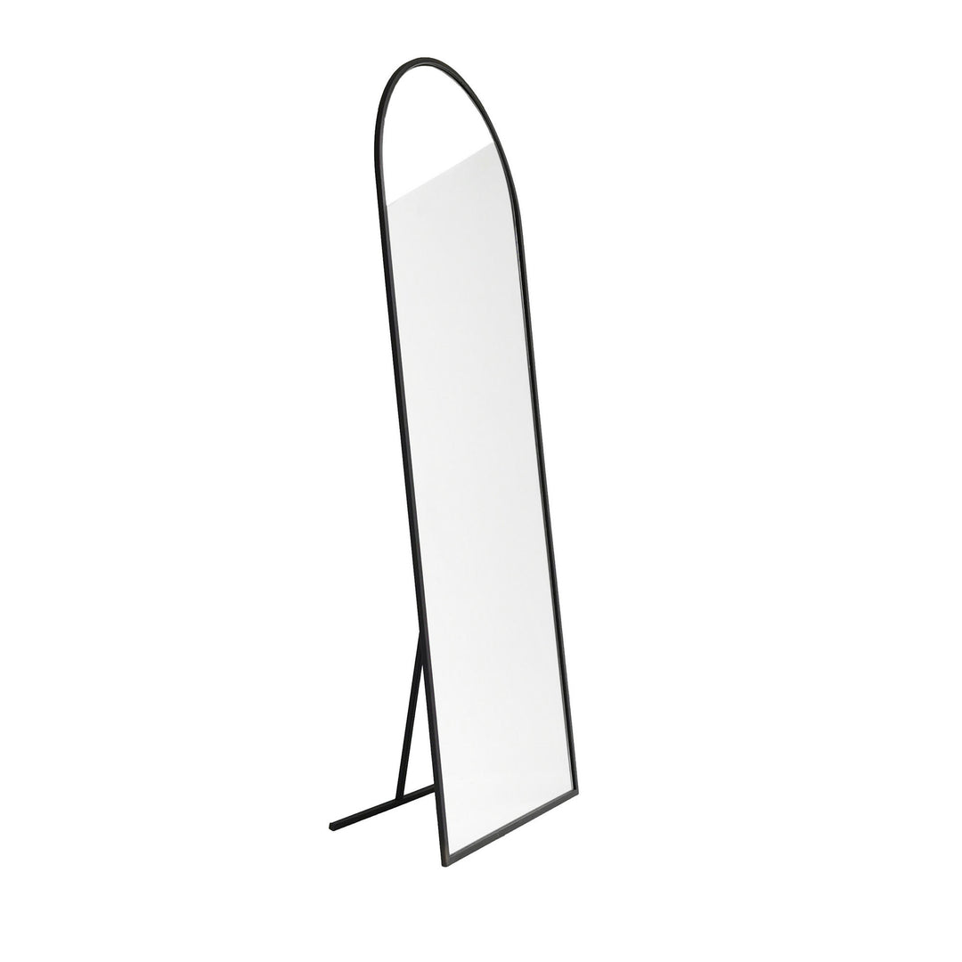 NORDVÄRK Portal Cheval gulvspejl rektangulær spejlglas og mat sort metal 180x65