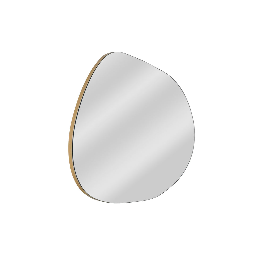 NORDVÄRK Gusto vægspejl organisk spejlglas og guld melamin 55x75