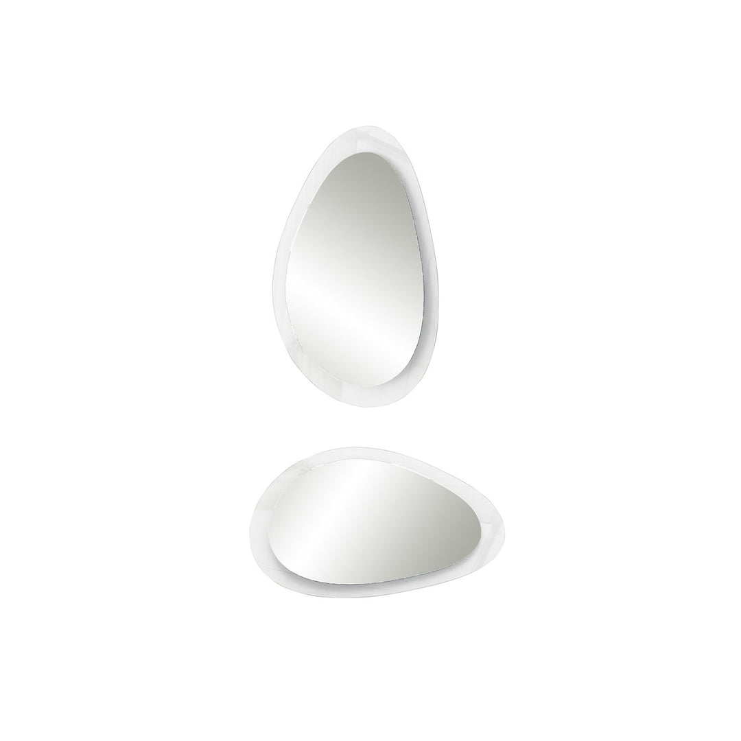 NORDVÄRK Aqua vægspejl organisk spejlglas og klar glas 90x60