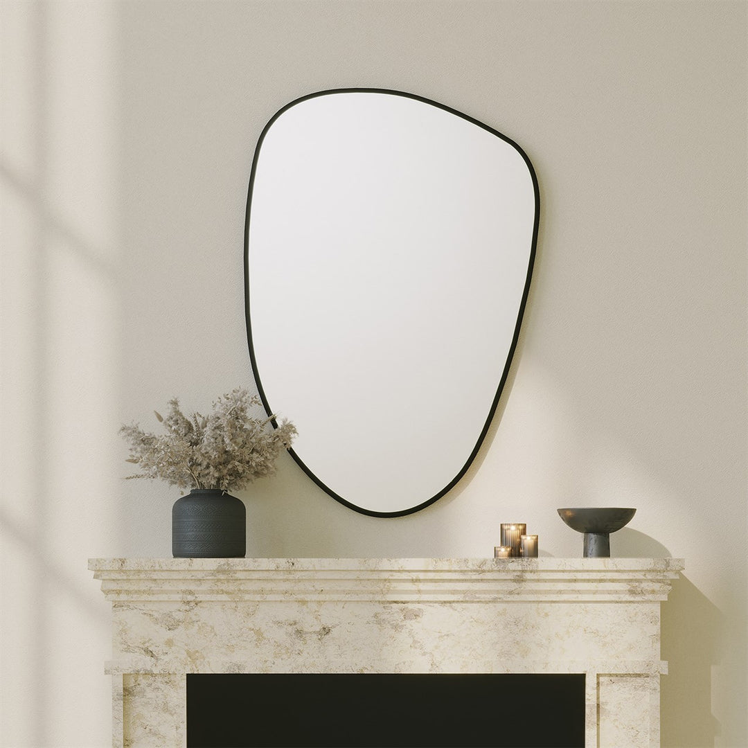 NORDVÄRK Dream vægspejl organisk spejlglas og sort MDF 91x61