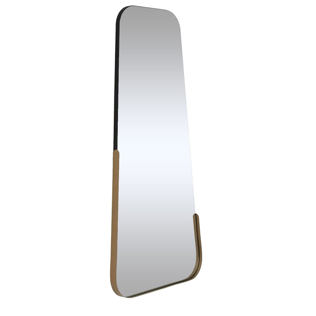 NORDVÄRK Smooth vægspejl rektangulær spejlglas og guld metal 130x60