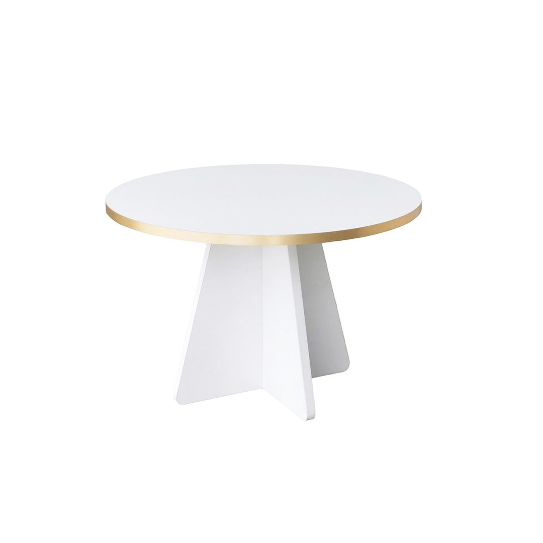 NORDVÄRK Mushroom sofabord rund guld PVC og hvid melamin Ø60
