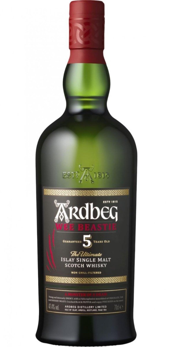 Ardbeg "Wee Beastie" Islay Single Malt Fl 70 ❤ Kæmpe udvalg i ARDBEG ❤ Billig fragt og hurtig levering 2 - 5 hverdage - Varenummer: BAR-18865 / Ean: '5010494961577 på lager - Udsalg på Drikkevarer Spiritus Whiskey Spar op til 61% - Over 434 design mærker på udsalg