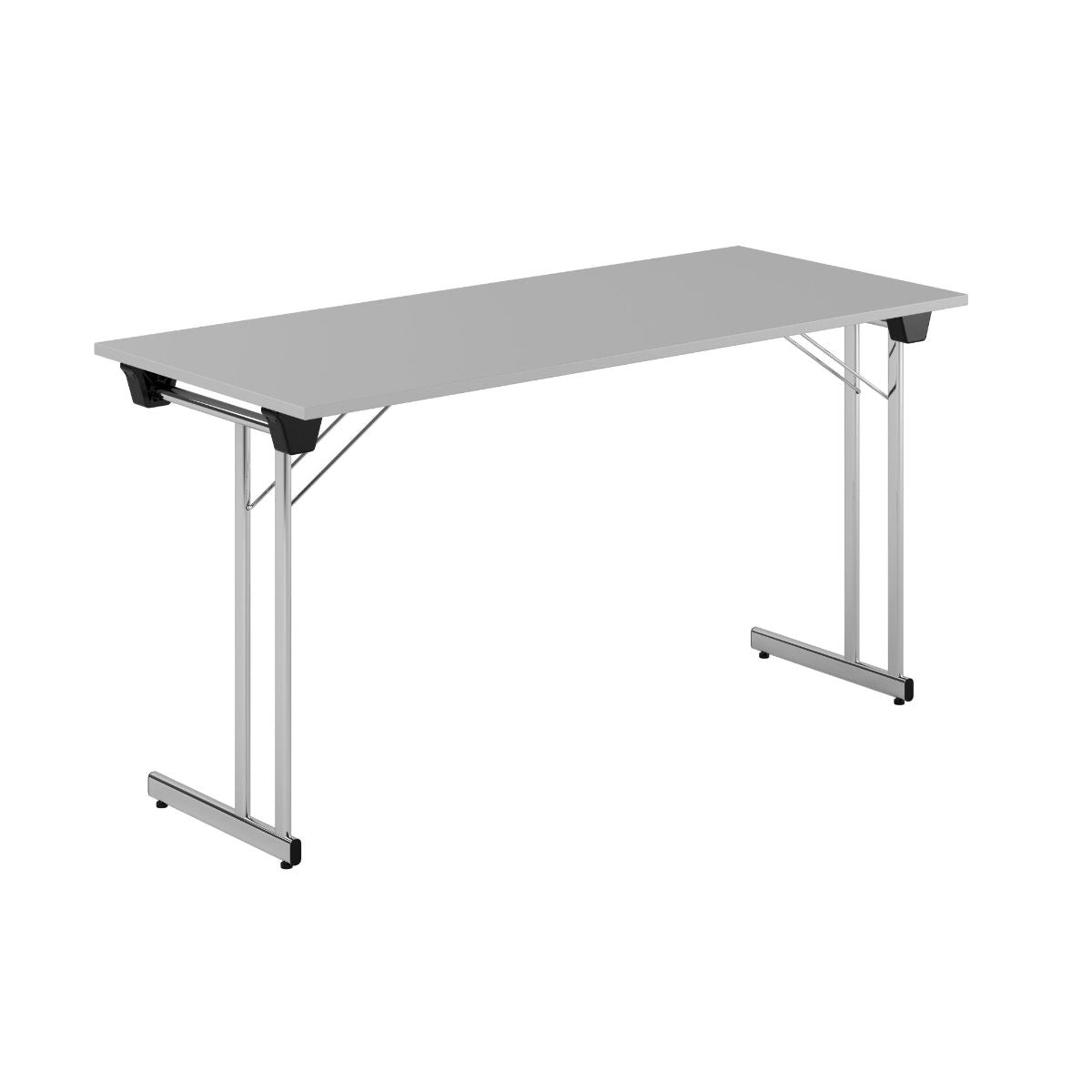 Produktbillede af Kongress Style 140x60cm Sammenklappeligt bord Grå-krom på tilbud