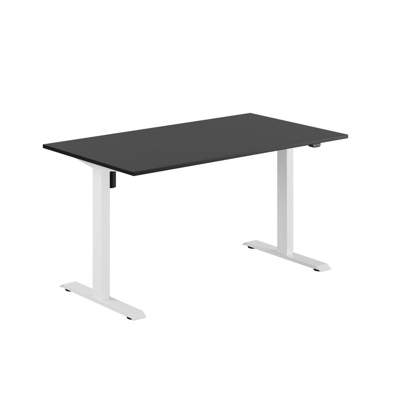 Produktbillede af EASY Hæve/Sænkebord m/1 motor 140x80cm Sort-hvid på tilbud