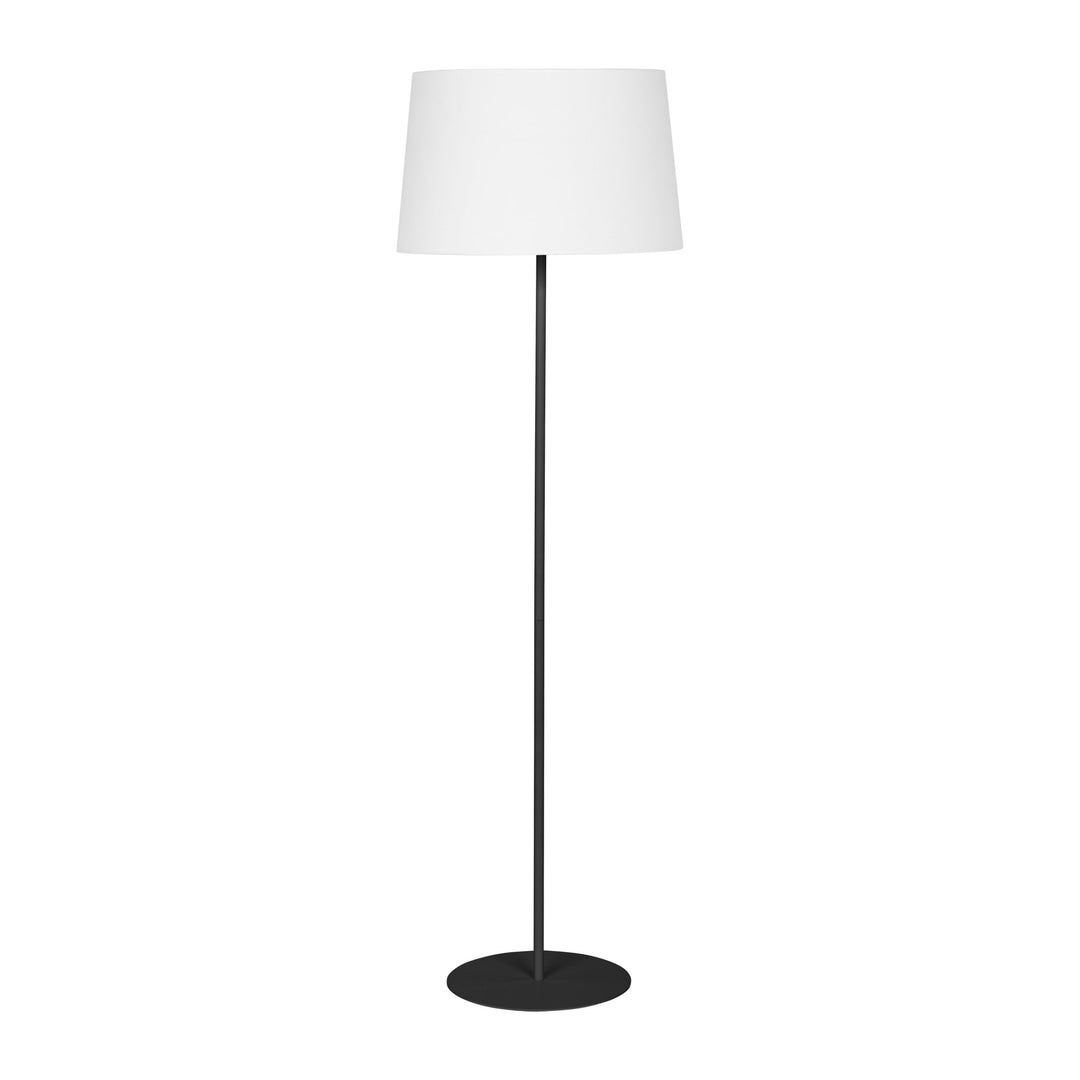 TK Maja gulvlampe hvid stof og sort metal