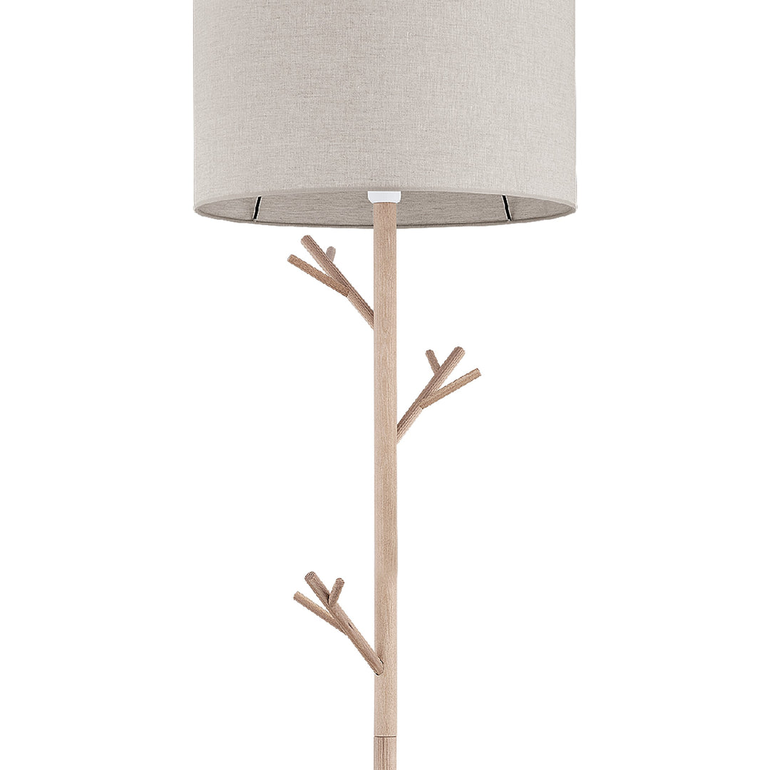 TK Albero gulvlampe beige hør natur fyrretræ og hvid stål