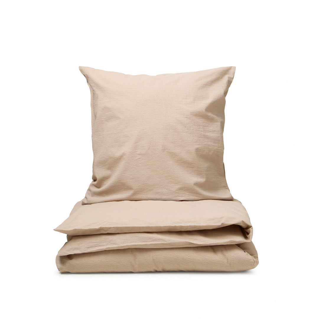 Produktbillede af Engholm Textiles Sengesæt Seersuker Emma 140x200Cm Burnt Orange i premium kvalitet