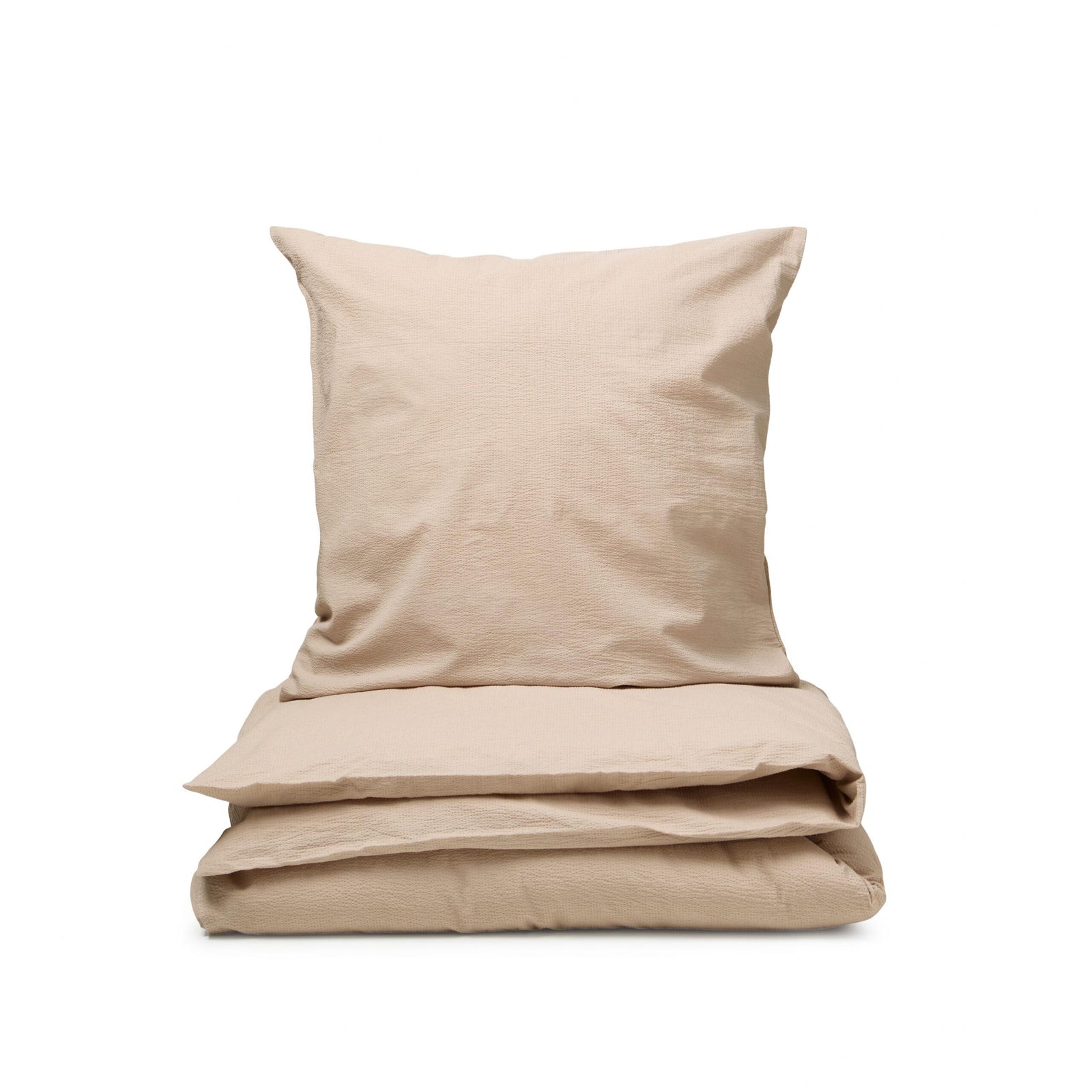 Produktbillede af Engholm Textiles Sengesæt Seersuker Emma 140x200Cm Burnt Orange i premium kvalitet