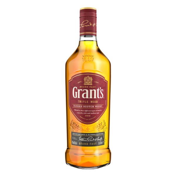 Produktbillede af Grants Triple Wood Blended Scotch Fl 70 på tilbud – premium kvalitet og detaljer